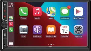 Dual Electronics DCA73W 7-inch Certified  CarPlay Android Auto Wired or Wireless | Double DIN Touchscreen Car Stereo Radio | Bluetooth | Backup Camera Input | USB Playback & Charge