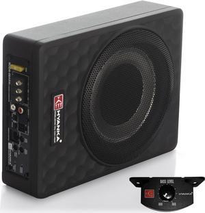 SODA-08ASW 400W 8 Inch Compact Underseat Car Subwoofer with Built-in Amp, Slim Powered Subwoofer for Car/Truck/Jeep Audio