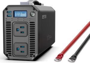 1000W Pure Sine Wave Power Inverter DC 12V to 110V AC Car Inverter with Digital LCD Display 4.2A Dual USB Charging Ports