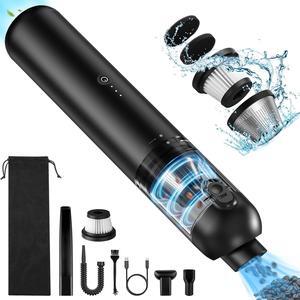 Handheld Vacuum Cordless, 16000pa Car Vacuum Cleaner High Power, 2 Speed Modes Mini Vacuum Cleaner with 2 Filters, 2-in-1 Car Vacuum Portable Cordless with Air Blower for Car Home Office Pet Hair