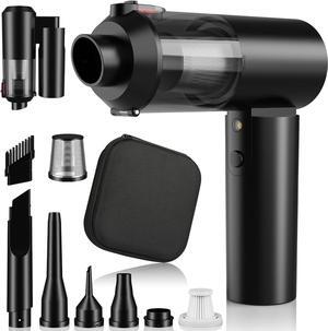 3in1 Airify Pro Vac 90°Foldable Handheld Vacuums Cleaner Brushless Motor 14500PA High Power Compressed Air Dusters Portable Blower Cordless Vacuum Cleaners for Car Home Office Keyboard