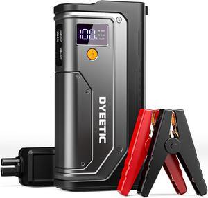 Car Battery Jump Starter 5000A Peak, 12V Lithium Portable Jumper Starter for All Gas and 10.0L Diesel, Jump Box with Carrying Case & Extended Jumper Cable, Jumper Pack with Power Bank & LED Light