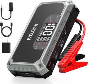 Car Jump Starter, 2000A 12V 8-in-1 Battery Jump Starter, Up to 7.0L Gas & 3.0L Diesel Engines, Intuitive LED Screen, Quick Charge 3.0 Power Bank with Cigarette Adapter, Jumper Cable