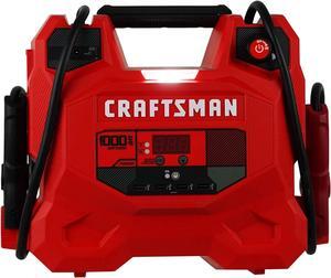 CMXCESM281 AGM Jump Starter and Portable Power Station with DC Port, Four-Port USB Hub, and LED Work Light, 1000 Peak Amps, 12-Volt, Red, 1 Unit