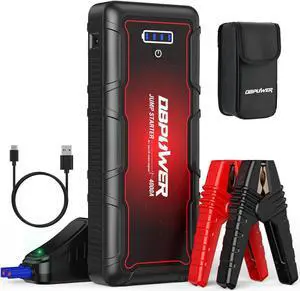 Jump Starter 4000A Peak 88.8Wh Portable Car Jump Starter (Up to All Gas/10L Diesel Engine) 12V Auto Battery Booster Pack with Smart Clamp Cables, Quick Charger, LED Light Jump Box
