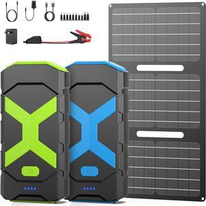 Portable Car Jump Starter with Air Compressor, 3000A 150PSI Jumpe Starter Battery Pack, 12V Car Battery Booster Jump Box with USB 3.0 Display Screen LED Light and 4 Pumping Modes