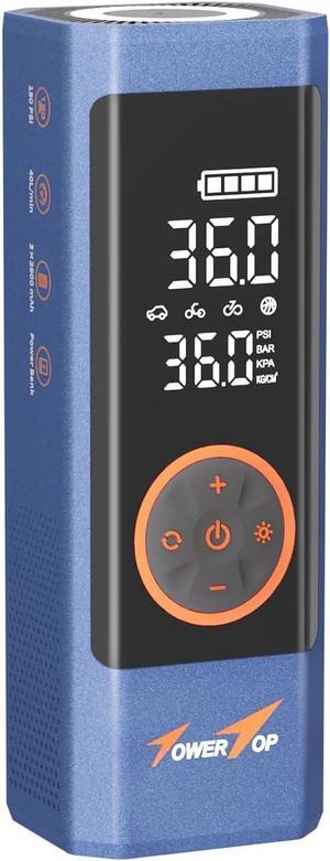 Tire Inflator Portable Air Compressor: 2.5X Faster Inflation 150PSI Cordless Tire Inflator with 7800mAh Rechargeable Battery Air Pump for Car Bike Motorcycle Ball Pickup and Truck with Case