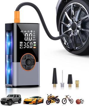 Tire Inflator Portable Air Compressor, 2X Faster Portable Air Pump with 25000mAh Battery, 150PSI Cordless Air Pump for Cars, Bike & Motorcycle Tires, Ball