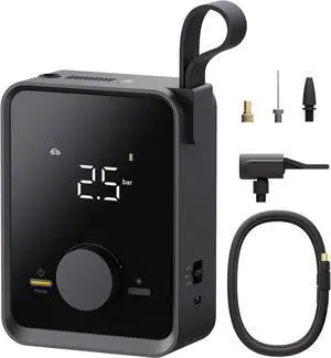 Tire Inflator Portable, Electric Air Pump Pro for Car Tires with Digital Pressure Gauge 120PSI, Cordless Tire Pump with 12V Motor, 7500mAH Battery, Air Compressor for Car, Motorcycle, Bike, Ball