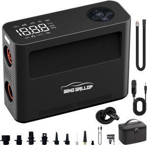 High Pressure Paddle Board Pump 120W 300L/min 3X Quick Portable SUP Pump, Air Pump for Car Tires with Tire Gauge Pressure, Electric Pump Suitable for All Mode Tires, Paddle Board, Tent, Float