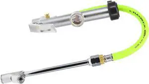 Dual Foot Tire Inflator with 12" Hose Glass Sight Gauge (10 to 120 psi) Dual Foot Tire Inflator with 12" Hose Glass Sight Gauge (10 to 120 psi)