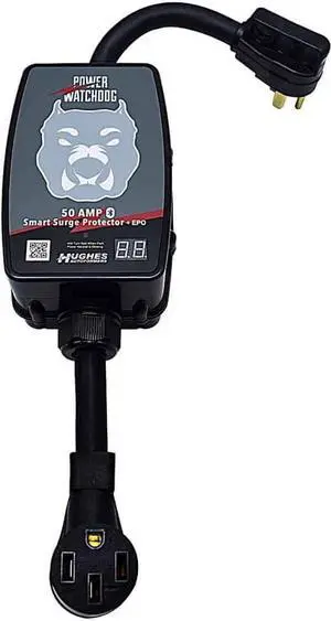 Power Watchdog PWD50EPO, Bluetooth Surge Protector with Auto Shutoff, 50 Amp, Portable