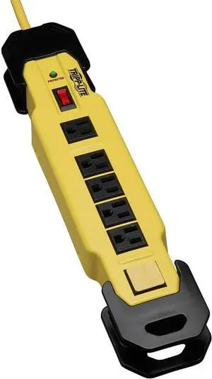 8 Outlet Industrial Safety Surge Protector Power Strip, 12ft Cord, Cord Wrap, Metal, Lifetime Limited Warranty & $50K INSURANCE (TLM812SA) 6 Outlets,Power Strip 15ft Cord By DT