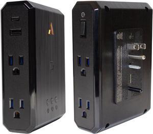 Austere V Series Outlet Extender Wall Charger, 4 Outlets Surge Protector Power Strip,2 USB C & 1 USB A 2.4 amp 20W Power Delivery, 3000 Joules Multi Plug EMI/RFI Filtering, 5 Year Component Guarantee