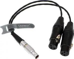 10 Pin Male Plug to 4 XLR 3 Pin Breakout Audio Input Output Cable for Atomos Shogun Monitor Recorder Audio Splitter 30cm