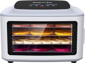 Food Dehydrator for Jerky 6 Trays, 194 High Efficiency Fruit Dryer Machine Stainless Steel Dehydrator for Dehydrated Meat, Dog Treats, Herbs and Yogurt, BPA Free 4 Trays Dehydrator  By DT