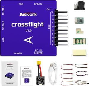 Flight Controller Mini Size, 10 PWM Output OSD Module Integrated, Vibration Damping FC for Plane/3-8 Copters/Helicopter/Car/Boat/Submarine/Radartracker, Auto Flight Route&Return   By DT