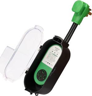 RV Surge Protector 50 Amp, Surge Protection (4200 Joules) with Waterproof Cover, All-in-one Circuit Analyzer Power Guard with LED Indicators for RV/Camper Accessories, ETL Listed
