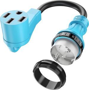 50 Amp 1.8FT RV Power Extension Adapter Cord NEMA 14-50P to SS2-50R RV Power Cord with Twist Locking for RV Camper and Generator to House, Heavy Duty 6/3+8/1 Gauge STW Wire, ETL Listed
