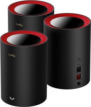 AX3000 2.5G Whole Home Wi-Fi 6 Mesh System, Up to 7000 Sq.Ft., 2.5G WAN, Ethernet Backhaul, Wireguard, OpenVPN, Zerotier, Cloudflare, DDNS, 2023 Release M3000 3-Pack