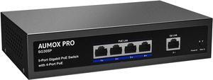 16 Port Gigabit PoE Switch,AUMOX PRO SG518P 18 Ethernet Unmanaged PoE with 2 Gigabit Uplink 250W,Plug and Play,Sturdy Metal Desktop, Wall Mount or Rackmount Network Switch, 802.3af/at Compliant