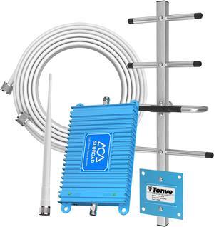 Cell Phone Signal Booster, Home Cell Phone Booster, Support All U.S. Carriers Verizon, Signal Amplifier Repeater Enhance GSM 3G 4G LTE and 5G Signal Up to 5,000 Sq ft, FCC Approved Gray