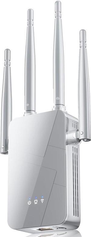 WiFi Extender Signal Booster for Home - up to 10000 sq.ft Coverage, Wireless Internet Repeater - Long Range WiFi Booster and Signal Amplifier w/Ethernet Port, 1-Tap Setup