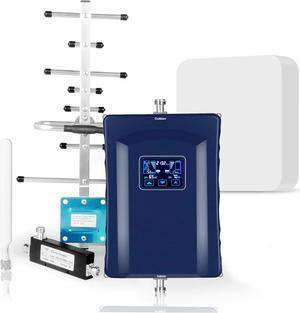Cell Phone Booster for Home and Office, Cell Phone Signal Booster with 2 Indoor Antennasup to 6500 sq ftBoosts 4G 5G LTE Data for All U.S. Carriers for Band 66/2/4/5/12/17/13/25 FCC Approved