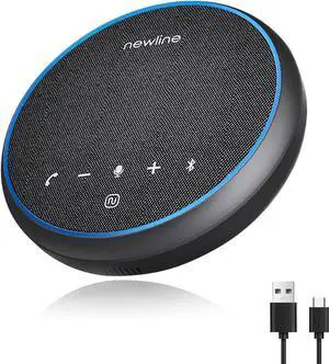 Conference Speaker and Microphone, 360 Voice Pickup, AI Noise Reduction, Dual Connectivity, USB C Conference Room Speaker for Meetings, NewPie