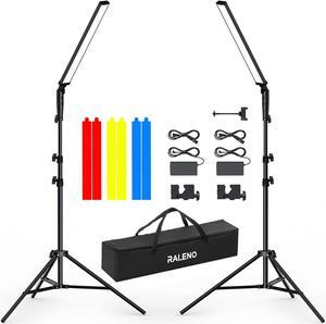 LED Photography Lighting Kit, LED Light Photography Studio, Continuous Fill Light (45W, 2700K-6500K, 97CRI, 78-Inch Stands) Adjustable Stick Light for Video Recording/YouTube/Streaming