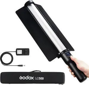 Godox LC500 LED Video Light Wand LED Light Stick Handheld Fill Light Photography,Dual Color Temperature(5600K/3300K),Built-in Lithium Battery