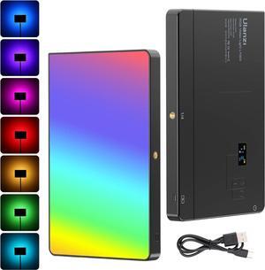 LT003 RGB Video Light, 15W Portable LED Panel with 2100 Lumens, 10" Video Light Dimmable 2500K-9000K, Built-in 8000mAh Battery and USB Charger, CRI>95 for DSLR Camera Video Photography