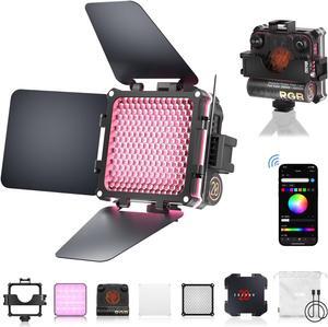 M20C Combo [Official] RGB Video Light, 20W Portable Camera Light, HSI Mode, TLCI 96+, Temperature 2500K-10000K with 16 Light Effects, Support Magnetic Attraction and App with USB-C PD
