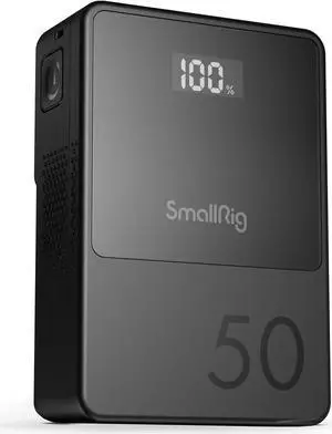 V Mount Battery VB50, 50Wh / 3400mAh mini V-Mount Battery with PD 45W USB-C Fast Charging, with D-TAP, USB-A, Dual DC Ports, OLED Screen, for DSLR Cameras, Camcorders, Monitors, Phones - 3579