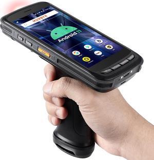 MUNBYN Android Barcode Scanner Full Screen, 8000mAh Mobile Computer, Equip with 1D/2D QR Zebra Scanner Engine, Pistol Grip Handheld Android 11,PDA for WMS, 4G Wi-Fi GPS Data Inventory Barcode Scanner