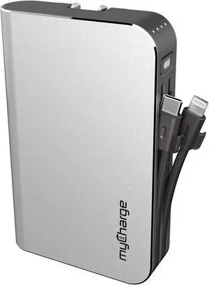 Portable Charger for iPhone  Hub 10050 mAh Internal Battery Built in Cable (Lightning, Micro USB) Power Bank Fast Charging Wall Plug USB Battery Pack External Cell Phone Backup, 55 Hrs