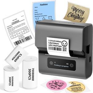 M221 Label Maker-Flagships Advanced 3Inch Bluetooth Thermal Label Printer, Print Clearer & Sharper, for Address, Barcode, Ingredient,Crafts, Label Printer for Small Business, for Phone & PC