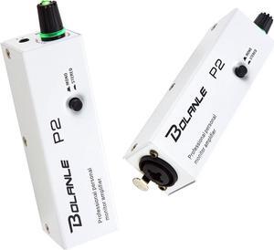 P2 Portable in Ear Monitor Amplifier, Headphone Amp with XLR and TRS Input 3.5mm Output, Headphone Amplifier with Stereo/Mono Switch for Keyboardists, Drummers, Guitar