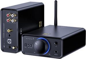K7BT Balanced HiFi DAC Bluetooth Headphone Amplifier AK4493S*2, XMOS XU208 PCM384kHz DSD256,USB/Optical/Coaxial/RCA Inputs, 6.35mm/4.4mm Output(US Plug)