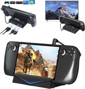Deck Dock with Hdmi Cable and Tybe C Fast Charger 45W, 4K 1080P Output 6-in-1 Docking Station Set for Steam Deck with 4 USB-A 3.0
