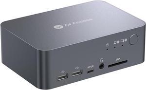 AV Access Dual Monitor KVM Switch Docking for Laptop & Desktop - Type C Charging, Ethernet, EDID, HDMI & DisplayPort, USB-C MST Dual 4K@60Hz Display, USB 3.0, Full Aluminum Design