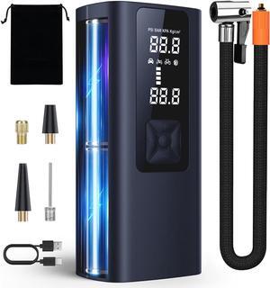 Tire Inflator Portable Air Compressor, 150 PSI; 20000mAh Portable Air Pump for Car Tires, 3X Faster Cordless Tire Inflator with Digital Pressure Gauge, Bike Pump for Car, Motorcycle, Bicycle, Ball