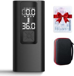 4-in-1 Tire Inflator Portable Air Compressor w/Quick Inflate Technology, Tire Pressure Gauge, Dual Screen, 150 PSI Cordless Air Pump for Cars, Bikes, Balls, Inflatable & Tire Repair Kit, Case