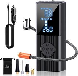 Tire Inflator Portable Air Compressor - 20000mAh Air Pump for Car Tires, 150PSI Cordless Tire Pump with LCD Dual Display, LED Light for Car, Bike, Motorcycle, Ball
