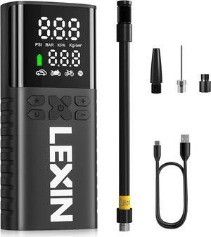 P4 Tire Inflator Portable Air Compressor, 150PSI Electric Air Pump for Car Tires, w/Pressure Gauge&LED Light, 4000mAh Cordless Smart Pump for Car/Motorcycle/Bike/Bicycle/Scooter/Ball/Inflatable