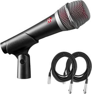 V7 Handheld Dynamic Microphone Bundle with 2 XLR Cables