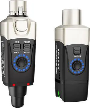 U3 XLR Plug-on Microphone Wireless System with Transmitter and Receiver (U3 for Dynamic Mic)