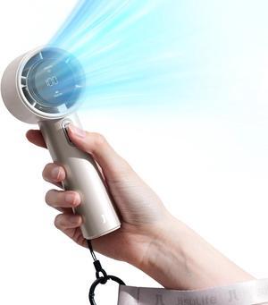 Portable Handheld Fan,Speed(1-100) Adjustable Turbo Mini Fan,3600mAh Battery Rechargeable Personal Fan,Digital Display,Gifts for Women Men Travel/Camping/Outdoor-Blue