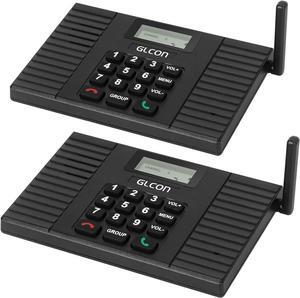 Intercoms Wireless for Home 1 Mile Range 22 Channel 100 Digital Code Display Screen, Wireless Intercom System for Home House Business Office, Room to Room Intercom Communication(3Stations Black)