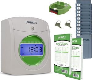 Starter Time Clock Bundle with 100-Cards, 1 Time Card Rack, 1 Ribbon & 2 Keys (HN1500)